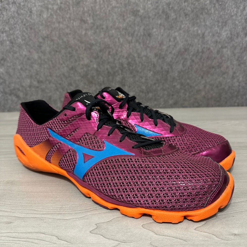 Mizuno Wave Evo Levitas Running Shoes‎ Mens 15 Purple Orange Minimalist